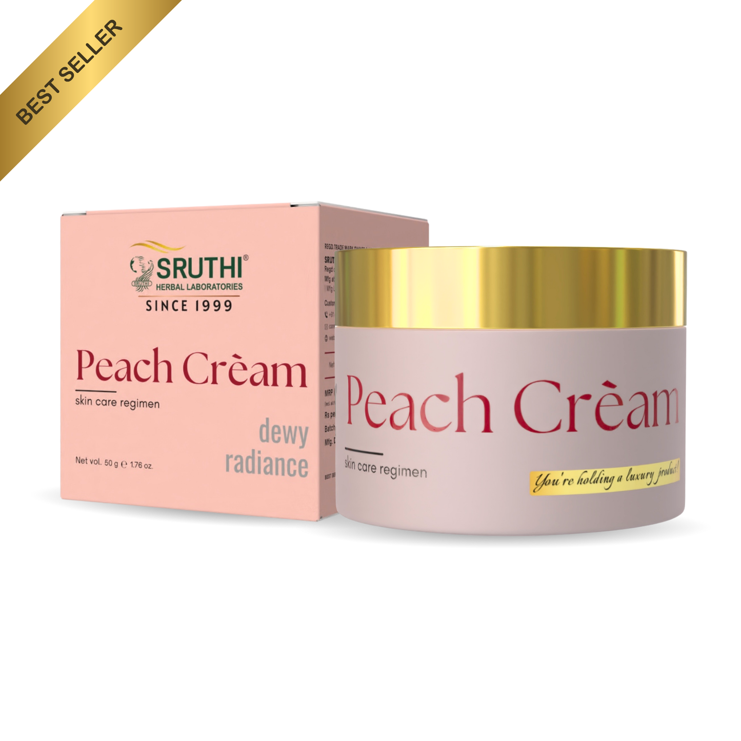 Peach Cream | Dewy radiance | Hydrating - body cream | Day cream | Skin care regimen