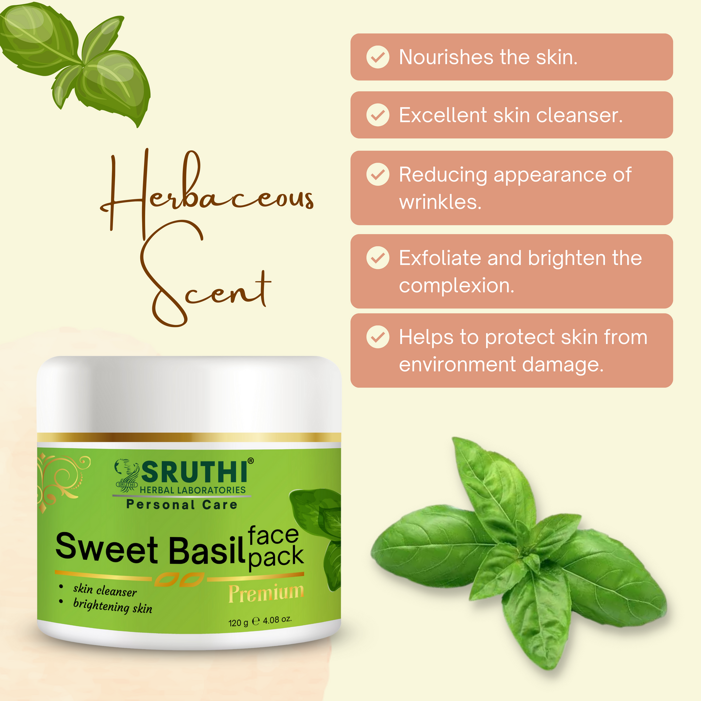 Sweet Basil Face Pack