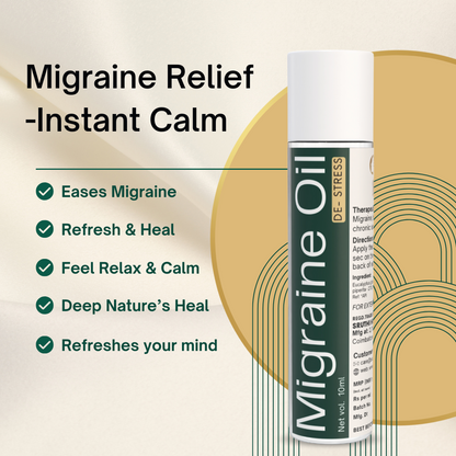 Migraine Oil | De-Stress | Calm Mind, Soothe, Refresh | Aromatic - Exilir