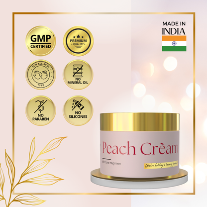 Peach Cream | Dewy radiance | Hydrating - body cream | Day cream | Skin care regimen